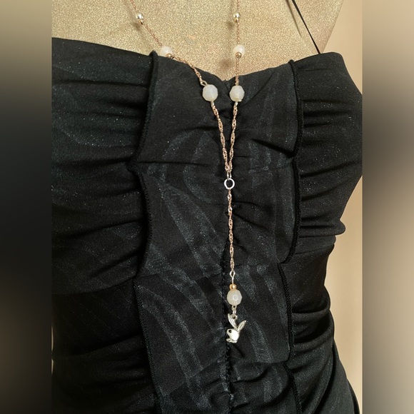 Handmade Playboy Bunny Rosary Style Necklace - Picture 2 of 5